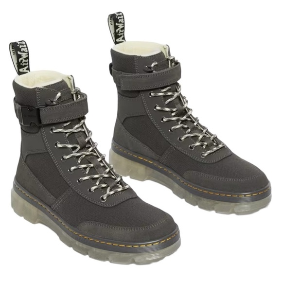 Dr. Martens Mens Combs Tech Iced Gunmetal Soho Boots Size 8 - Picture 1 of 11